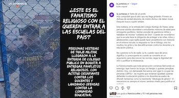 Uno de los profesores contó a través de redes sociales lo que vivió en el colegio - crédito @la_juntanza_rr/IG