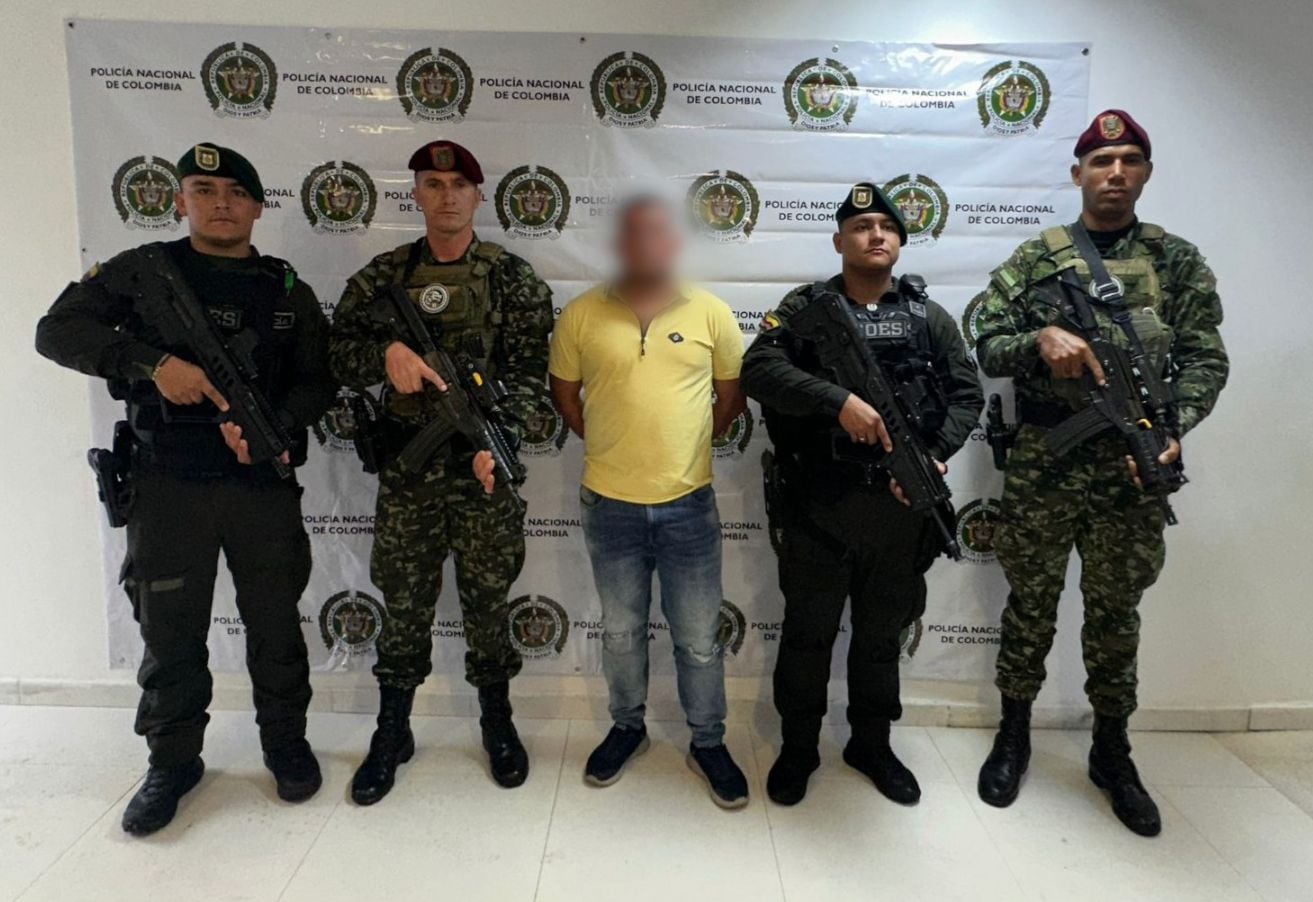 El sujeto fue detenido en Villavicencio - crédito Policía Nacional de Colombia