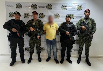 El sujeto fue detenido en Villavicencio - crédito Policía Nacional de Colombia