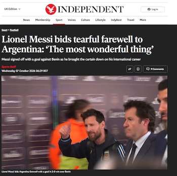 Los medios del mundo reflejaron la despedida de Messi de la selección argentina
