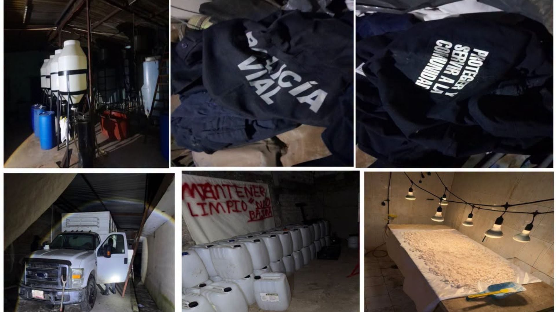 Por una alerta del Ejército: localizan un narcolaboratorio con uniformes de corporaciones de seguridad y sustancias químicas en Nayarit