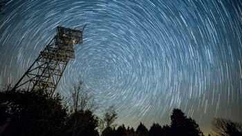 Star trails taken during the