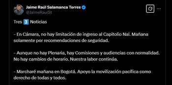 Salamanca aseguró que no