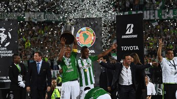 Atlético Nacional celebrando el título