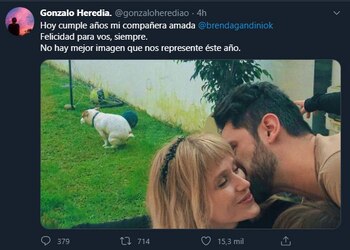 El posteo de Heredia (Twitter: