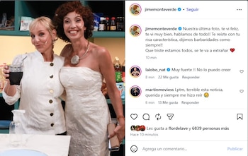 Jimena Monteverde eligió la última foto juntas para despedirse