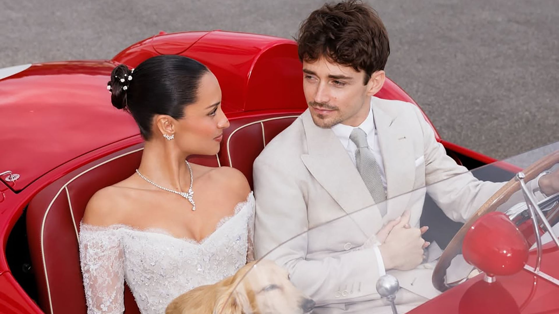 Charles Leclerc y Alexandra Saint Mleux. (Instagram)