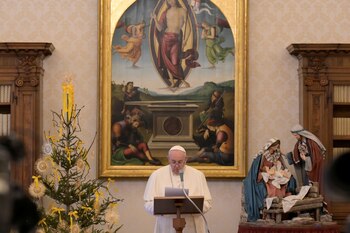 Francisco no pudo oficiar misa en los últimos dos días a causa de una ciática (Vatican Media/Handout)
