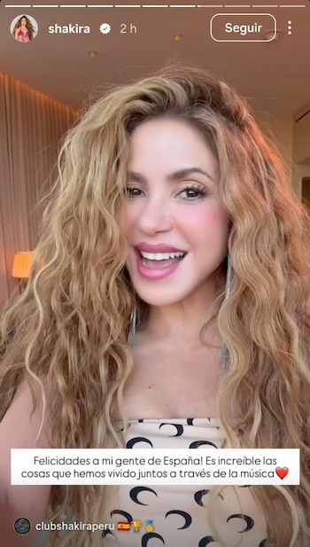 La famosa felicitó a España por sumar una nueva Copa del Mundo - crédito Shakira / Instagram