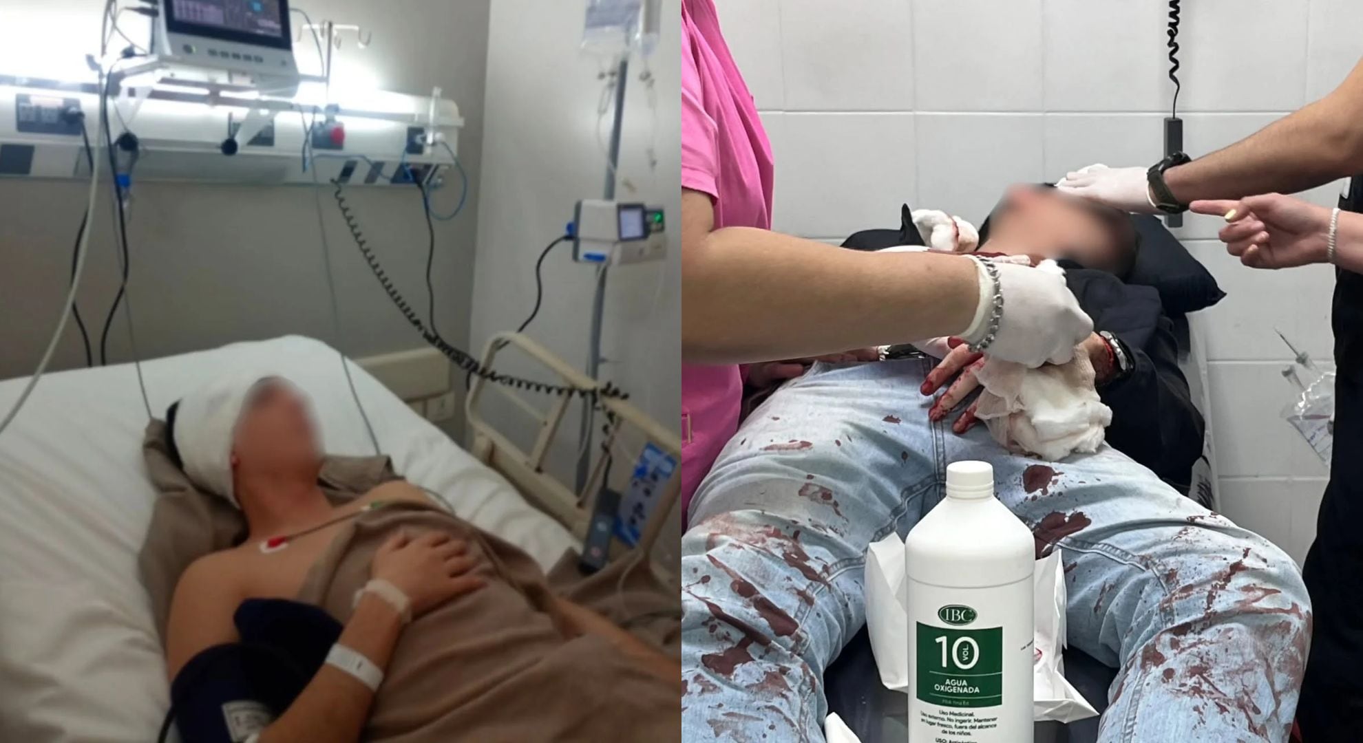Así quedaron las víctimas después del brutal ataque (Facebook: Iriel Canoura)