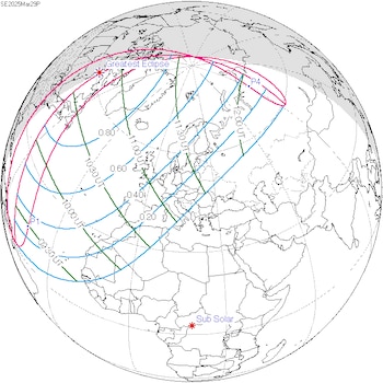 Eclipse solar parcial del próximo