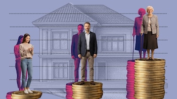 La brecha generacional ahoga a los menores de 35 años. (Montaje Infobae)