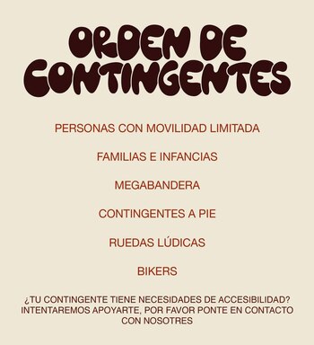 Los contingentes saldrán del Ángel