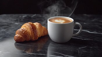 Un desayuno de café y