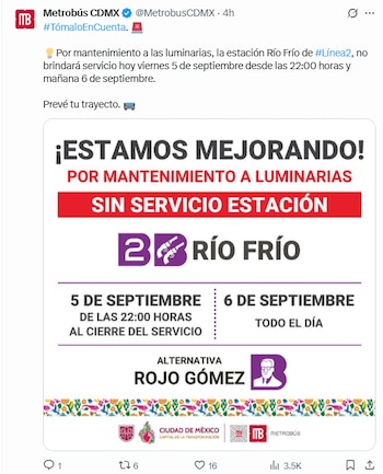 Mantenimiento en Línea 2 del