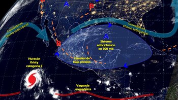 Estos sistemas meteorológicos influirán hoy