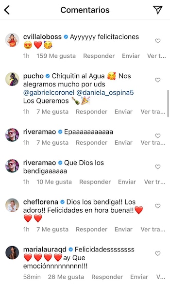 Felicitaciones en Instagram por la