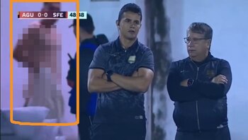 En plena transmisión del partido