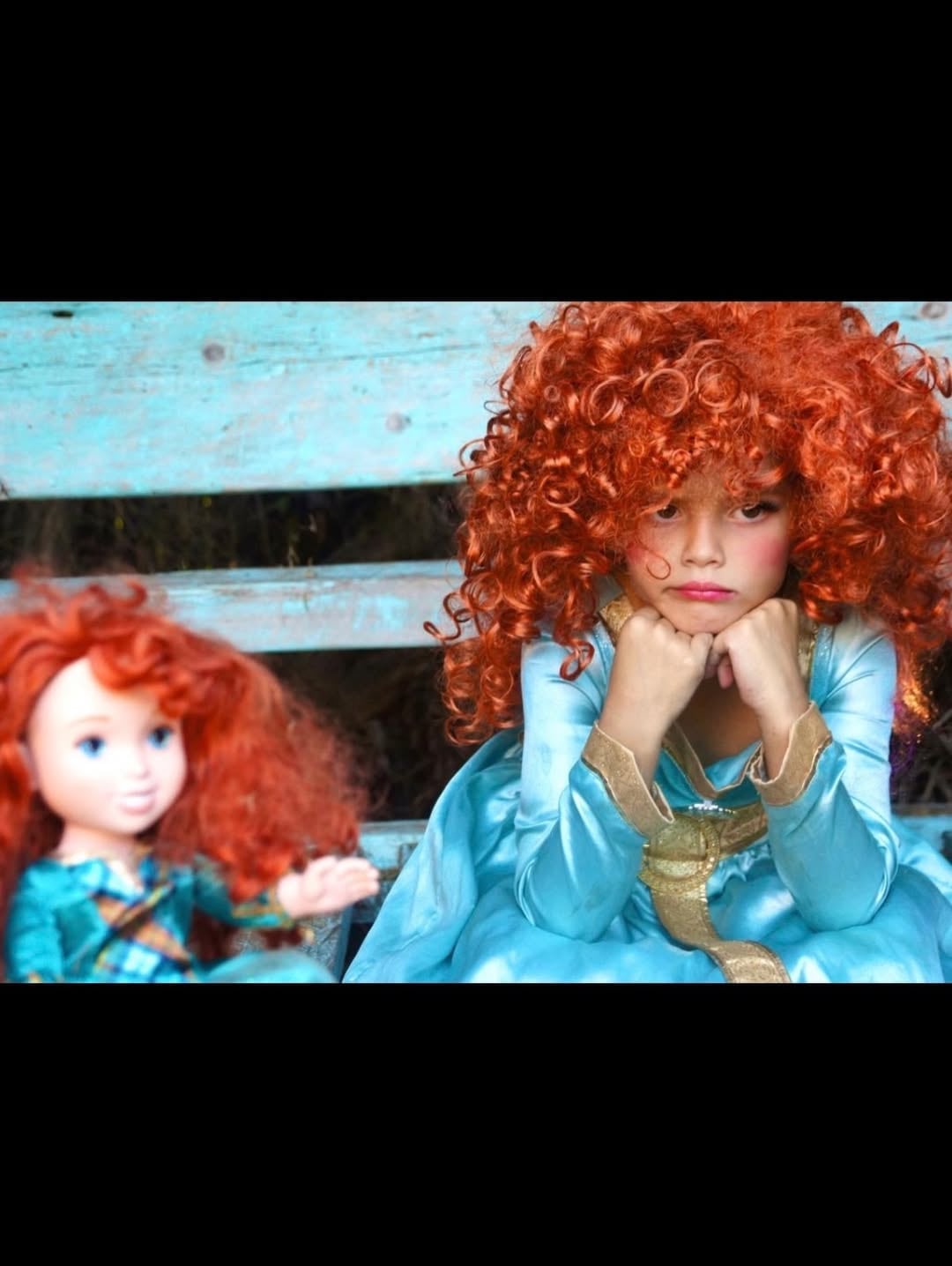 Durante su infancia, India disfrazada de la princesa Mérida de la película Valiente (Instagram)