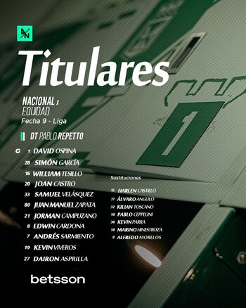 Con David Ospina de titular,