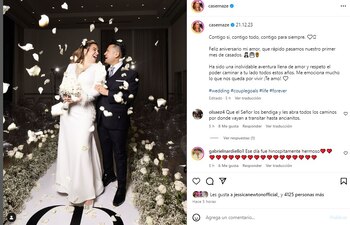 Cassandra Sánchez de Lamadrid dedicó mensaje a Deyvis Orosco por su primer mes de matrimonio. (Instagram)