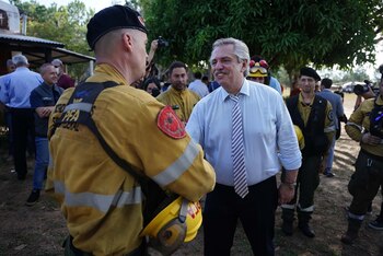 Alberto Fernández visitó el Centro