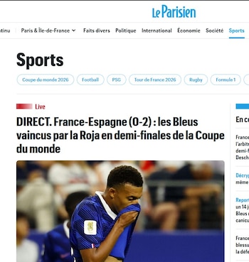 le parisien derrota francia españa