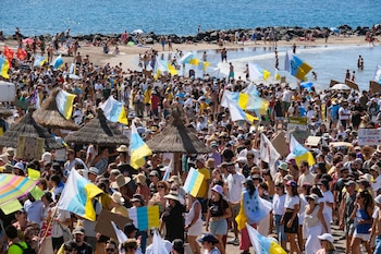 Un momento de la manifestación
