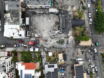 FOTO DE ARCHIVO. Un dron muestra el lugar de la discoteca Jet Set, en Santo Domingo, República Dominicana. 10 de abril de 2025. REUTERS/Ricardo Arduengo