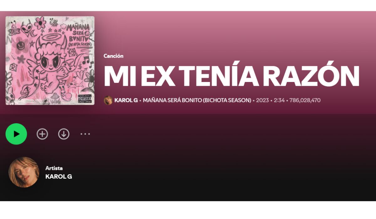 Esta canción de Karol G rinde homenaje a Selena. (Spotify)