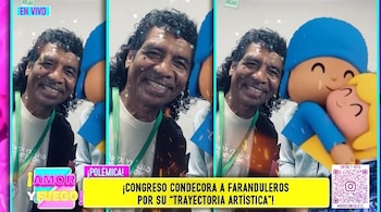 Christian Domínguez recibe condecoración en el Congreso por su aporte al país: “Muchas gracias a este premio”. Captura: Amor y Fuego.