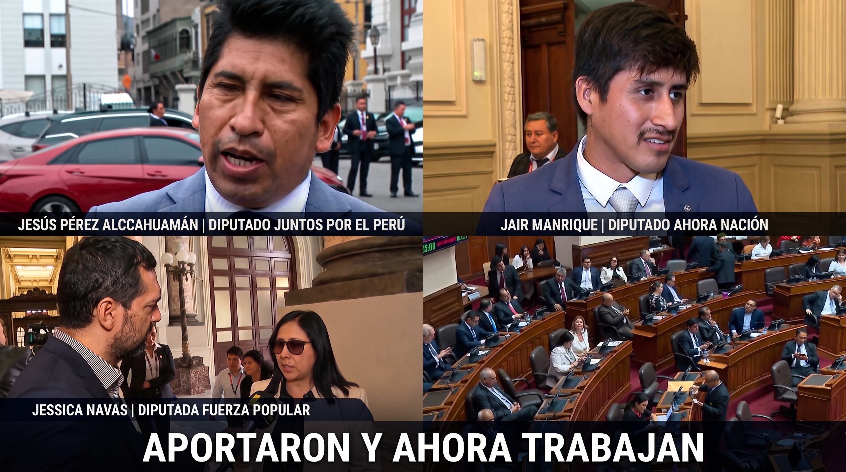 Diputados y senadores contrataron a sus aportantes de campaña con sueldos que llegan hasta más de S/14 mil