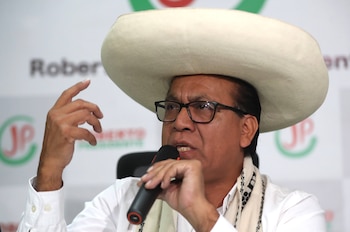 Fotografía de archivo del candidato izquierdista a la Presidencia de Perú Roberto Sánchez. EFE/Paolo Aguilar