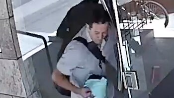 El ladrón quedó filmado por