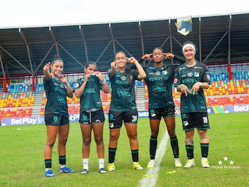 Deportivo Cali son las vigentes campeonas de la Liga Femenina y van en busca de su cuarta estrella, la tercera consecutiva - crédito Deportivo Cali