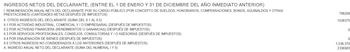 Declaración de sus ingresos.