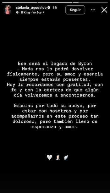 Mensaje de la hermana de