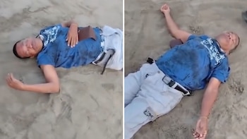 Hombre se hizo el dormido