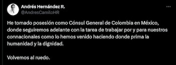 Andrés Hernández sobre su posesión