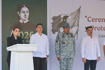 La gobernadora de la entidad reafirmó que su administración continuará trabajando en coordinación con la Defensa. Crédito: X - @GuerreroComSoc