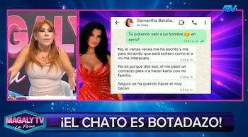 “Me dijo que hace tres meses no estaban”: Samantha Batallanos sorprende con revelación sobre Mario Hart. Captura: Magaly TV La Firme.