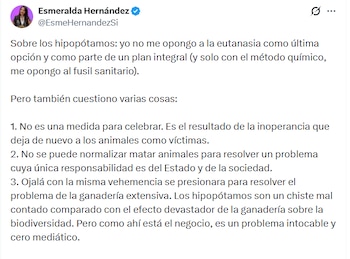 La legisladora del Pacto Histórico señaló la desigual atención mediática y el doble rasero institucional ante diversos factores que afectan recursos naturales, enfocándose en impactos poco visibilizados de actividades productivas - crédito Emeralda Hernández/X