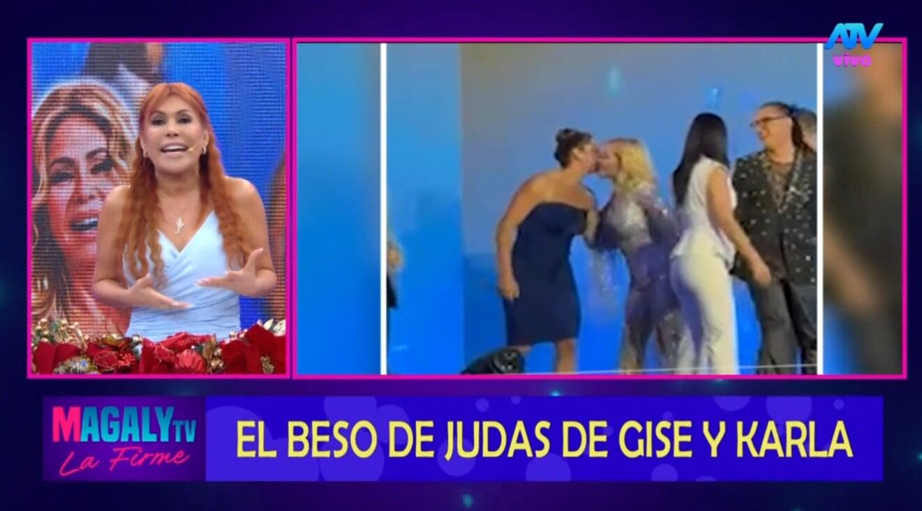 La conductora dijo que fue “el beso de Judas” y cuestionó los movimientos internos del canal. Infobae Perú / Captura TV - Magaly TV La Firme