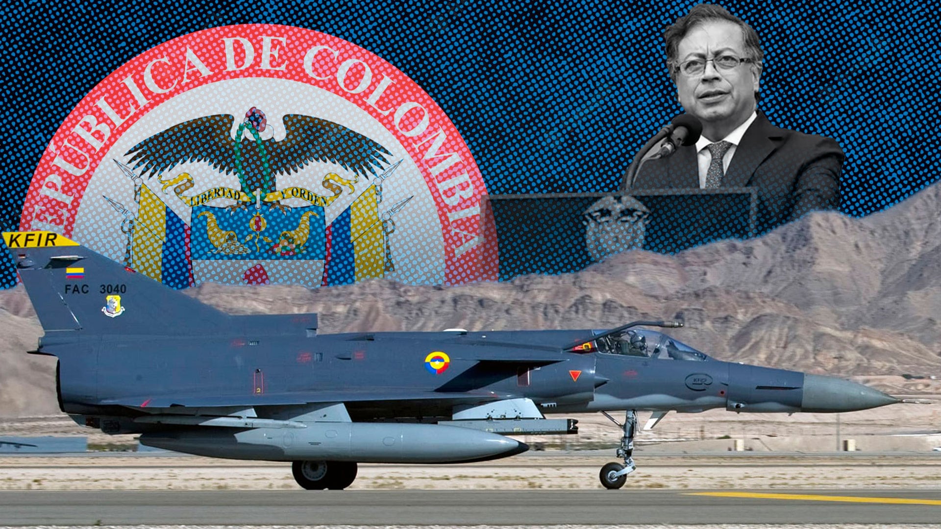 Después de más de 20 años en operación, los aviones Kfir de la Fuerza Aeroespacial Colombiana están por finalizar su ciclo de vida útil, como lo anunció el presidente Gustavo Petro - crédito Jesús Avilés/Infobae