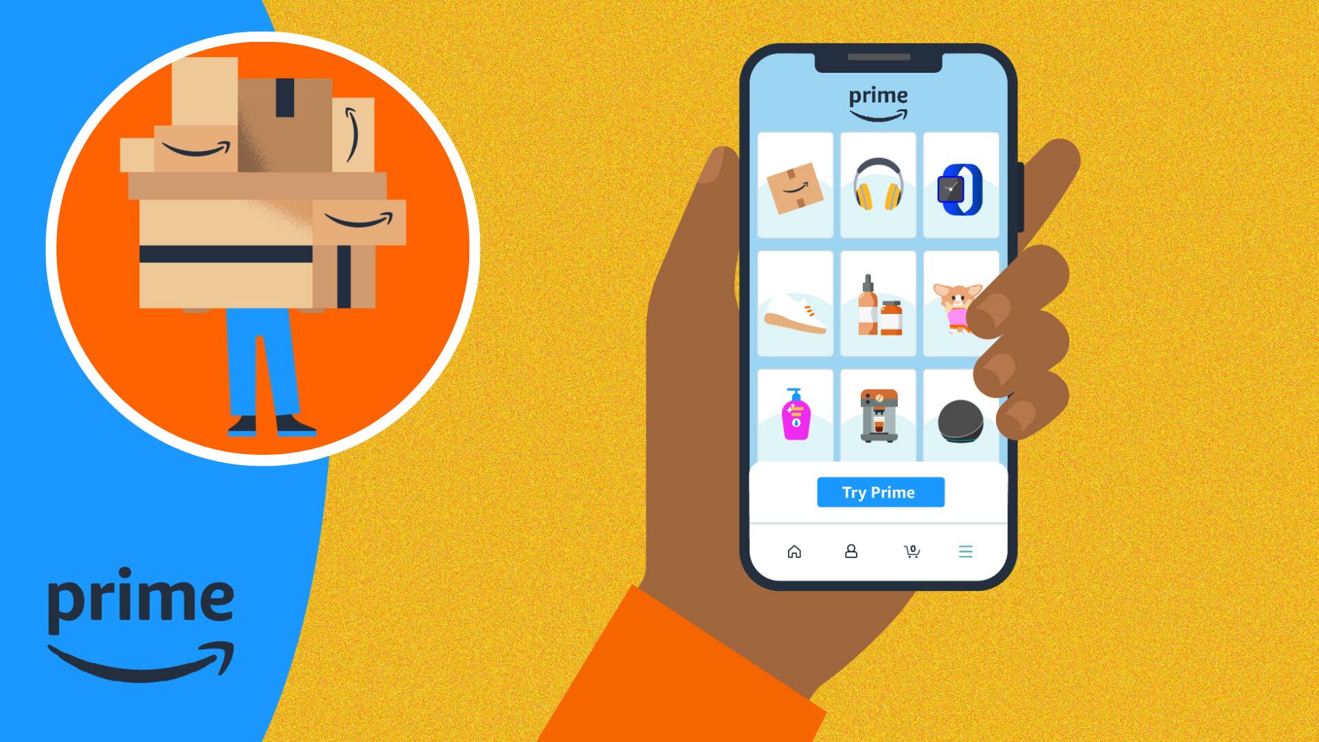 Durante el último año, Amazon alcanzó su mayor velocidad de entregas para miembros Prime a nivel global. (Composición Infobae: amazon.com)
