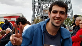 Un militante kirchnerista estuvo presente