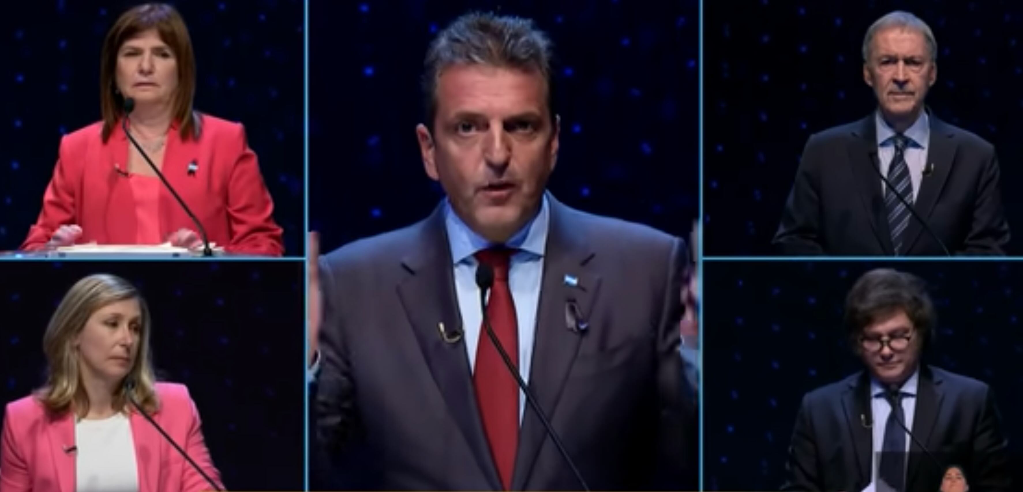 Massa fue objeto de cuestionamientos de los demás candidatos en el segundo debate presidencial de 2023