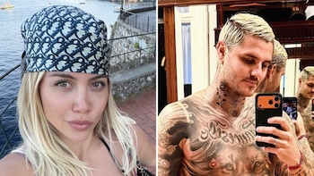 El intenso ida y vuelta entre Wanda Nara y Mauro Icardi: las imágenes al desnudo sin IA de la conductora