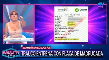 Tras el ampay de Miguel Trauco, Magaly Medina lo acusa de mentir sobre lo ocurrido aquella madrugada. Captura: Magaly TV La Firme.