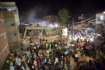 Colegio Enrique Rébsamen. (AP Photo/Gerardo Carrillo)